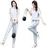 Traje de moda para mujer Verano talla grande Mujer 2025 Nuevo Reductor de edad Adelgazante Estilo Occidental Casual Conjunto de dos piezas de pantalones