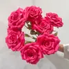 Rosa de Diamante Simulada de Cabeza Única Múltiple, Flores Falsas para Fotografía y Props de Maquetación, Flores Artificiales para Decoración de Bodas