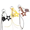 Cuerda Trenzada Creativa de Colores Colgante de Estrella Corazón de Acrílico Lanyard para Teléfono Llavero Cuentas Joyería DIY