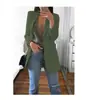 2025 Amazon Moda Casual Europeia e Americana Nova Terno Lapela Cardigã Slim Blazer de Temperamento Jaqueta Feminina Primavera Outono