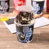 Taza para Cavar Redes Sociales Fresa Helado Azul Pastel Taza de Empaque Desechable Árbol de Té Mousse Postre Pastelería Taza de Papel