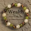 Pulsera popular de cuentas cruzadas ojo de tigre cristal de sandía pulsera de cristal al por mayor regalo estilo mujer en stock