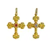 Collar con colgante de cruz de llama chapado en oro estilo joyería, cadena para la clavícula de nicho de lujo ligero de alta gama para mujer