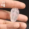 Venda Direta do Fabricante: Pingente de Buda Maitreya de Calcedônia Branca Tipo Gelo Natural, Pingente de Agata Fechadura de Nuvem Unissex, Ornamento de Cavalo Tang