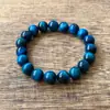 Pulsera Popular Transfronteriza Temu Xiyin Tk con Cuentas Hecha de Aventurina Verde Ojo de Tigre Pulsera Elástica Hecha a Mano