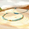 Pulseira Colorida de Cristal Boêmia de Nicho para Mulheres, Design Estilo Ins, Pulseira Ajustável Feita à Mão com Miçangas