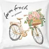 Fronha de Linho Estilo Americano Retrô com Estampa de Plantas e Flores para Almofada de Sofá de Sala de Estar Carro Fronteira Amazon