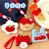 Tengyi Original Linda Serie de Tomates Pequeños Llavero de Muñeca Colgante para Mochila Colgante Versátil Adorno de Muñeca Creativo