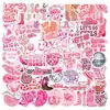 50 Pegatinas Rosas de Disco Vaquera Estilo Ins para DIY Cuaderno Funda de Teléfono Pegatinas para Agenda