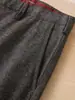 Calça Casual Modal com Etiqueta Cortada 9Mujia para Homens, Primavera e Outono, Cintura Média, Corte Reto, Cor Sólida, Calça Longa Levemente Elástica para Homens 44811