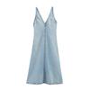 Vestido de mezclilla decorativo rasgado versátil moderno de moda para mujer estilo europeo y americano