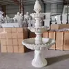 Fuente de boda europea de tres niveles, decoración de patio, elemento de agua minimalista para balcón, estanque de peces, gran adorno interior creativo.