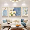 Lujo Ligero, Frente a la Puerta, Pintura para Recibidor, Lenguaje de las Flores, Recuerdo Ligero, Pintura Decorativa para Pasillo de Gama Alta, Personalización de Pintura para Colgar en Hotel/Apartamento