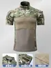 Traje Tático Sapo de Verão Manga Curta Camuflado Secagem Rápida Respirável Resistente ao Desgaste Uniforme de Treinamento ao Ar Livre Roupa de Trabalho Masculina Elástica Estilo Fino