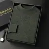 Cachmere de una línea de cuello alto medio Caliente Tejido de Cachemira para Hombre Tejido Espeso Camiseta Interior Sin Costuras Montaña Otoño e Invierno Puro