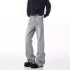 Jeans acampanados de estilo americano para hombre, pantalones rectos de pierna recta retro modernos de corte ajustado para primavera/verano