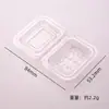 Fiambrera de Plástico Transparente Simulada con Agujero para Colgar, Mini Caja de Comida Desechable, Pasador, Accesorios de Materiales Hechos a Mano para Bricolaje