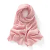 Cachecol tricotado em ponto trançado liso, versátil e quente, novo estilo outono/inverno, aquecedor de pescoço 100% caxemira pura em ponto trançado