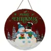 Adornos de Madera Colgantes Redondos Colgantes para Árbol de Navidad Letreros para Puerta Plantas Verdes Decoraciones para Árbol de Navidad Pinturas Colgantes
