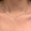 Nuevo Collar Pequeño de Trébol de Cuatro Hojas Lujo Ligero Plata Esterlina S925 Cadena Clavicular Sentido Avanzado Accesorios Simples Cadena de Collar Joyería al Mayoreo
