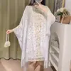 Xale de Proteção Solar para Praia de Verão, Lenço de Seda de Uso Duplo, Elegante e de Alta Qualidade, Roupa Versátil e Fina para Viagem com Proteção Solar