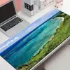 Alfombrilla de Ratón Grande con Paisaje de Isla Natural en Stock, Impresión Completa de Mar Azul y Playa, Base de Goma Antideslizante para Escritorio