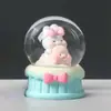 Criativo e Fofo Mais Vendido Novo Bola de Cristal Coelho de Pelúcia Coelho Eletrônico Luminoso Decoração de Mesa Atacado