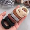 Diadema elástica alta para el cabello, banda de goma para el cabello para mujer, sin costuras, que no daña el cabello, tocado grueso y duradero, cubierta de cuero, tocado, cuerda para el cabello simple
