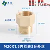 Adaptador de manómetro de cobre puro, reductor con roscas internas y externas M5M6M8M10M12M14*1.5M16 G1/4