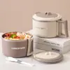 Tigela de Macarrão Instantâneo de Aço Inoxidável 304 com Tampa, Marmita para Dormitório, Tigela para Comer de Estudante, Tigela de Macarrão Instantâneo, Tigela Grande para Sopa de Macarrão Caracol