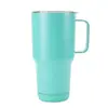 Copo Isolado de Aço Inoxidável 304 com Alça, Copo Pequeno de Aço, Isolamento Espesso a Vácuo de Camada Dupla, Copo de Água Fria, Portátil