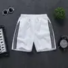 Pantalones Cortos Deportivos de Tres Barras para Hombre Delgados de Secado Rápido de Barril Recto Sueltos de Verano para Casa Dormir Casual Ropa Exterior Pantalones Cortos de Tres Puntos para Playa