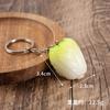 Modelo de fruta em miniatura de simulação de PVC morango laranja chaveiro pingente de bolsa brinquedo de casa de brincar de comida em miniatura