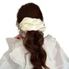 Scrunchie de Tecido Floral Francês Design de Alto Padrão Versátil Prendedor de Rabo de Cavalo Super Grande Coque Flor Headband