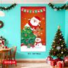 2025 Novo Boneco de Neve Papai Noel Vermelho Fundo Decorativo Shopping Center Supermercado Decoração de Cena de Natal Banner de Tecido Pendurado