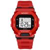 Nuevo reloj electrónico para niños con tecnología negra, pequeño cuadrado LED multifunción deportivo, reloj electrónico de esfera grande al por mayor