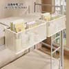 Cesta colgante para mesita de noche de dormitorio, estante de almacenamiento para barandilla de cama para productos de cuidado de la piel y cargadores, porta pañuelos, marcadores y teléfono para la oficina
