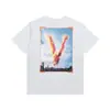 Camiseta de Verano Clásica de Manga Corta para Hombre Vlone Fog Mosaico Estampado Reflectante Marca de Moda V Grande Ajuste Holgado
