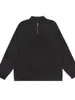 Sudadera Gris Pesada para Hombre Hombres 2026 Nuevo Otoño Casual Media Cremallera Manga Larga Texturizada Top Capa Base