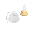 DIY Cristal Resina Epóxi Gesso Simples Multi-camada Círculo Anel Vela Castiçal Cimento Decoração Molde de Silicone
