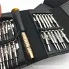 Juego de herramientas de desmontaje de teléfono móvil 25 en 1 bolsa de cuero destornillador
