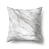 Funda de almohada de poliéster con mármol estilo nórdico e ins Decoración de coche Cojín lumbar estampado para el hogar Funda de almohada QTH14