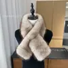 Bufanda de Piel Sintética tipo Sable para Otoño e Invierno, Bufanda Cálida para Exteriores para Mujer, Calentador de Cuello Espeso Popular, Moda Europea y Americana, Bufanda Versátil de Lujo Ligero