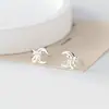 Pendientes de Luna y Arco Exquisitos y Sencillos Estilo Ins Diseño de Nicho de Moda Plata de Ley S925 Nalan M07398