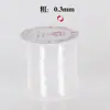 Hilo de Pesca Transparente No Elástico de Cristal de 0.5 mm Hilo para Cometas Material de Hilo Trenzado con Cuentas de Arroz Borla para Enrollado DIY