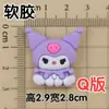 KK Gravata Borboleta Gato Gatinho Beleza Coelho Versão Q Fofa Borracha Macia Copo de Água Adesivo 3D Furo Fivela de Sapato Semi-acabado DIY Acessórios Artesanais
