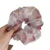 Acessórios de Cabelo Estilo Coreano Adorno de Cabeça Flor Celebridade da Internet 2025 Nova Chegada Arco-Íris Polca Ponto Tela Laço de Cabelo Intestino Grosso Corda de Cabelo Bola Rabo de Cavalo Feminino