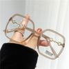 Montura de gafas para miopía extragrande color té con leche para mujer con lentes graduadas estilo coreano moderno para cara grande adelgazante Montura de gafas de celebridad de internet para hombre