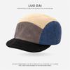 Gorra de Béisbol Retro de Pana Estilo Japonés Bloqueo de Color Cálido para Pareja Cortavientos Unisex Casual para Exteriores Otoño e Invierno Gorra de Pico