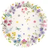 Mm354 Tema de Flores Silvestres em Aquarela Louça Festa Conjunto de Três Peças para 8 Pessoas Borboleta Flores Silvestres Prato de Papel Decorativo Conjunto de Guardanapos